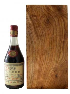 Cognac Très Vieille Grande Champagne Louis Philippe A.E. DOR 1840 Caisse bois d'origine d'une bouteille (70cl)